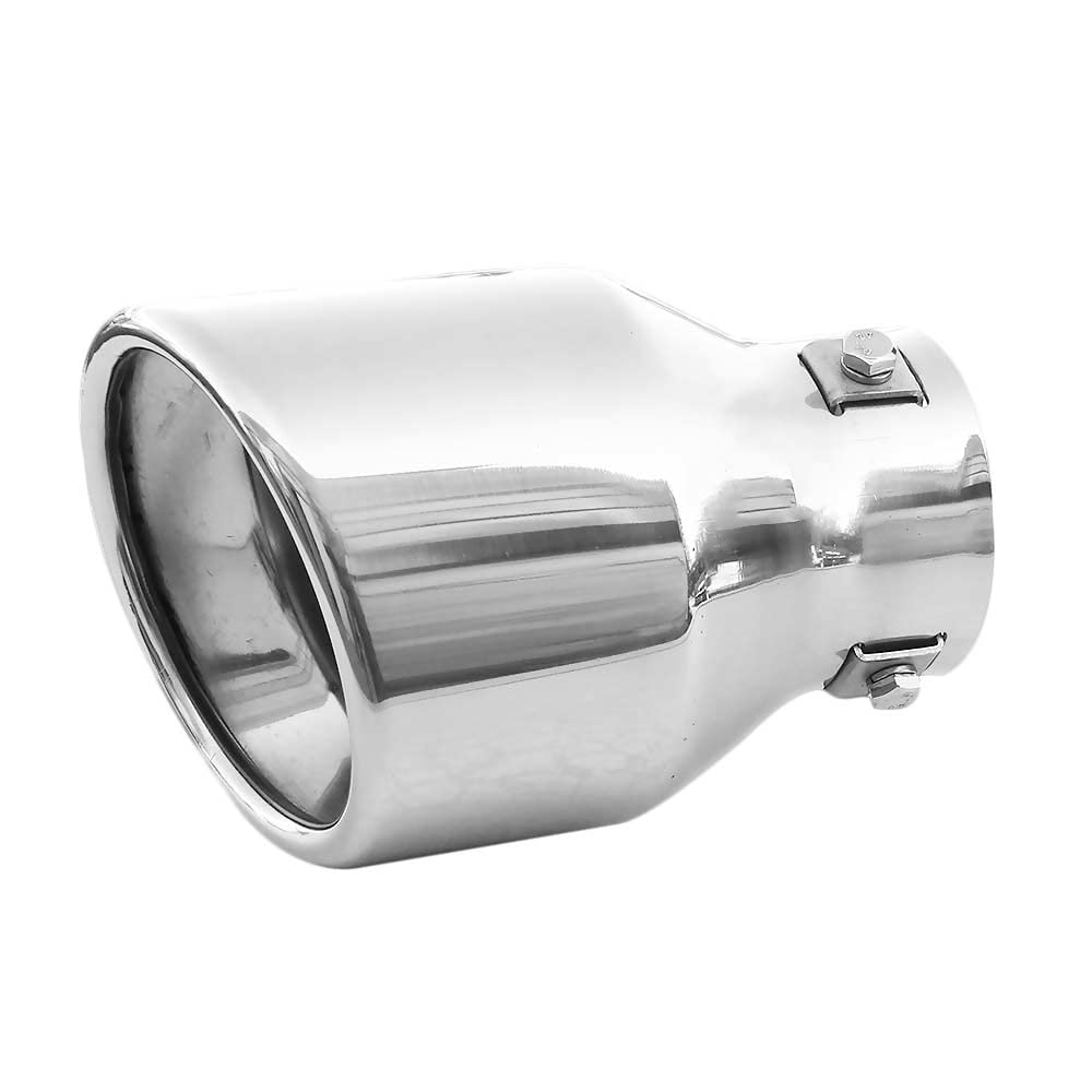 Embout D’échappement Tuning Sport Universel - Acier Inoxydable Poli, Compatible Jusqu’à 58 Mm | Pour Voiture, Facile à Installer
