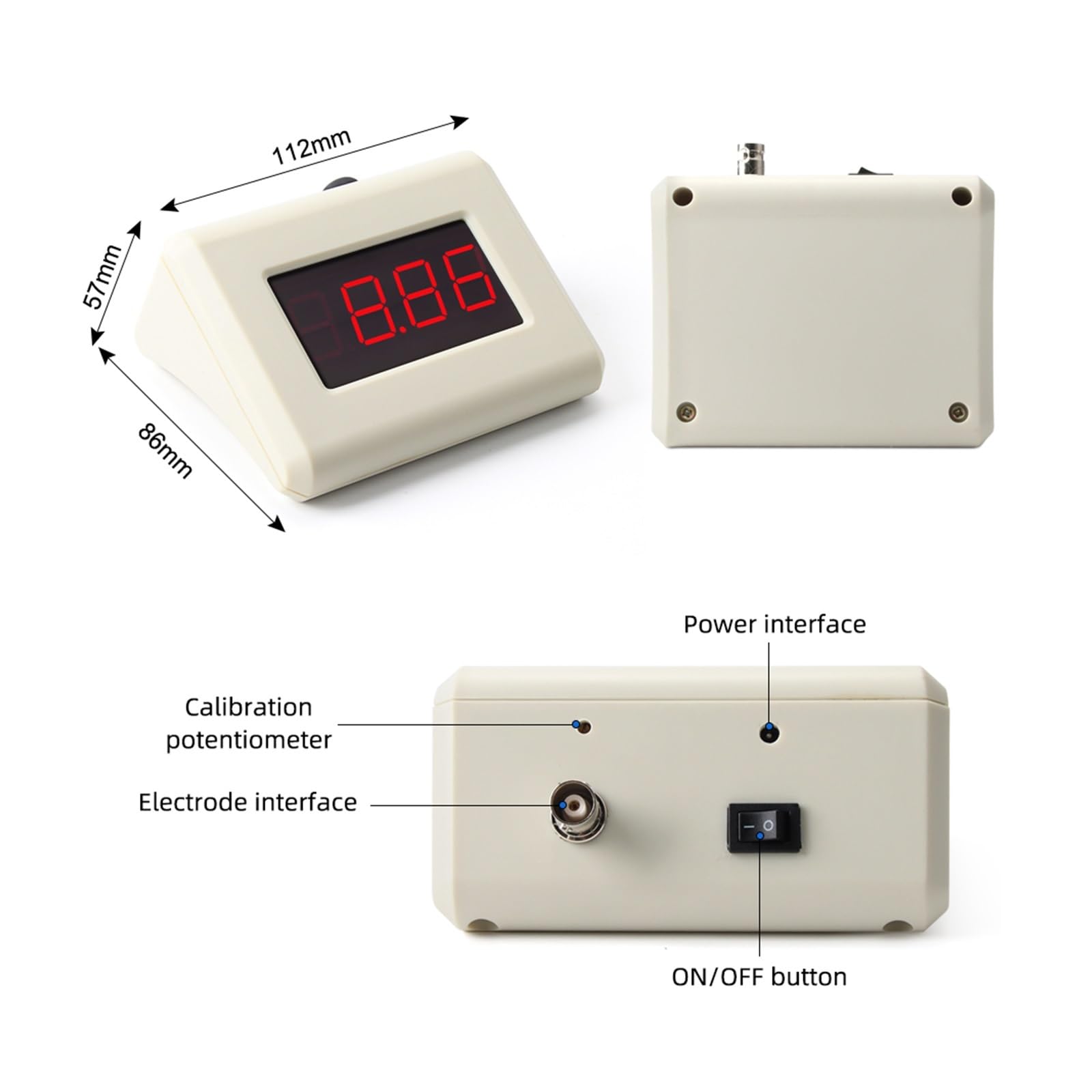 Medidor de pH Medidor de PH Digital Profesional 0,00-14 Probador Calidad del Agua medición acidómetro Instrumento análisis for Piscina Acuario