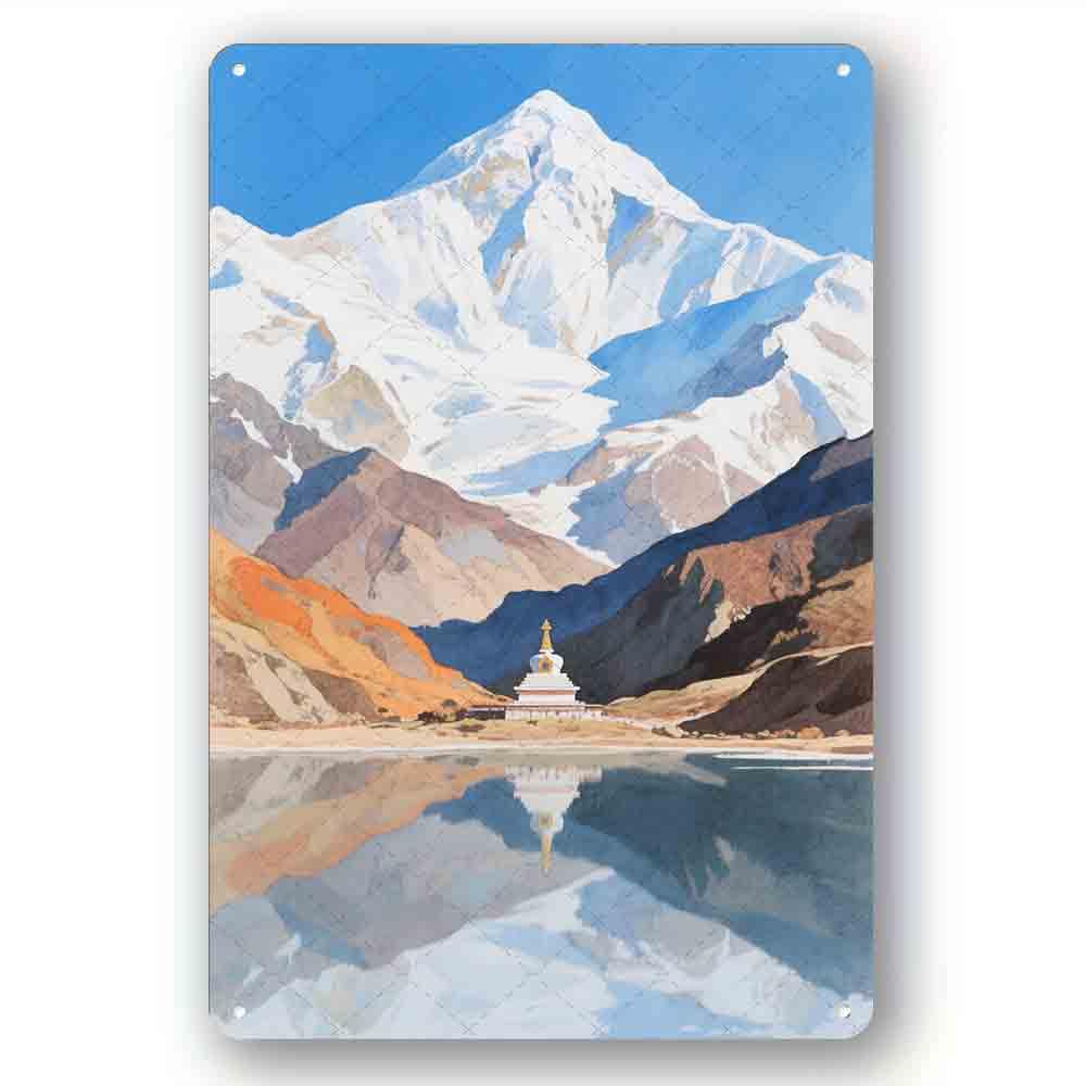 peiyeety Metal Vintage Tin Sign Himalayas Nepal Street Home Office Coffee Bar Club Bar Metal Sign Fun Home Decor 8x12 Inch Christmas
