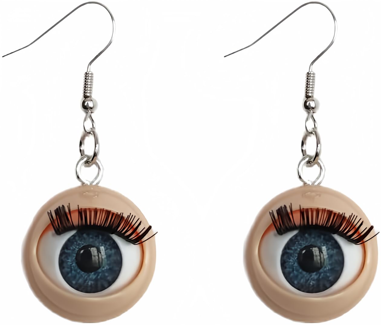 Halloween Earrings for Women Awful Blinking Doll Eyeball Earrings Weird Lightweight Dangle Earrings Cute Fun Earrings