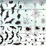 Alta calidad: nuestra decoración de pared de murciélagos en 3D de Halloween está hecha de material de PVC de alta calidad, reutilizable e impermeable. Forma fácil de mantener. Decoración de pared perfecta para Halloween, silueta de ventana y decoración de Halloween familiar.