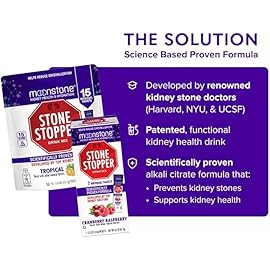 Stone Stopper Drink Mix, Cranberry Raspberry & Lemonade, Kidney Stone Prevention, Calcium Oxalate Protector, Developed by Urologists to Improve Hydration & Support Kidney Health, 15 Day Supply - 2Pack