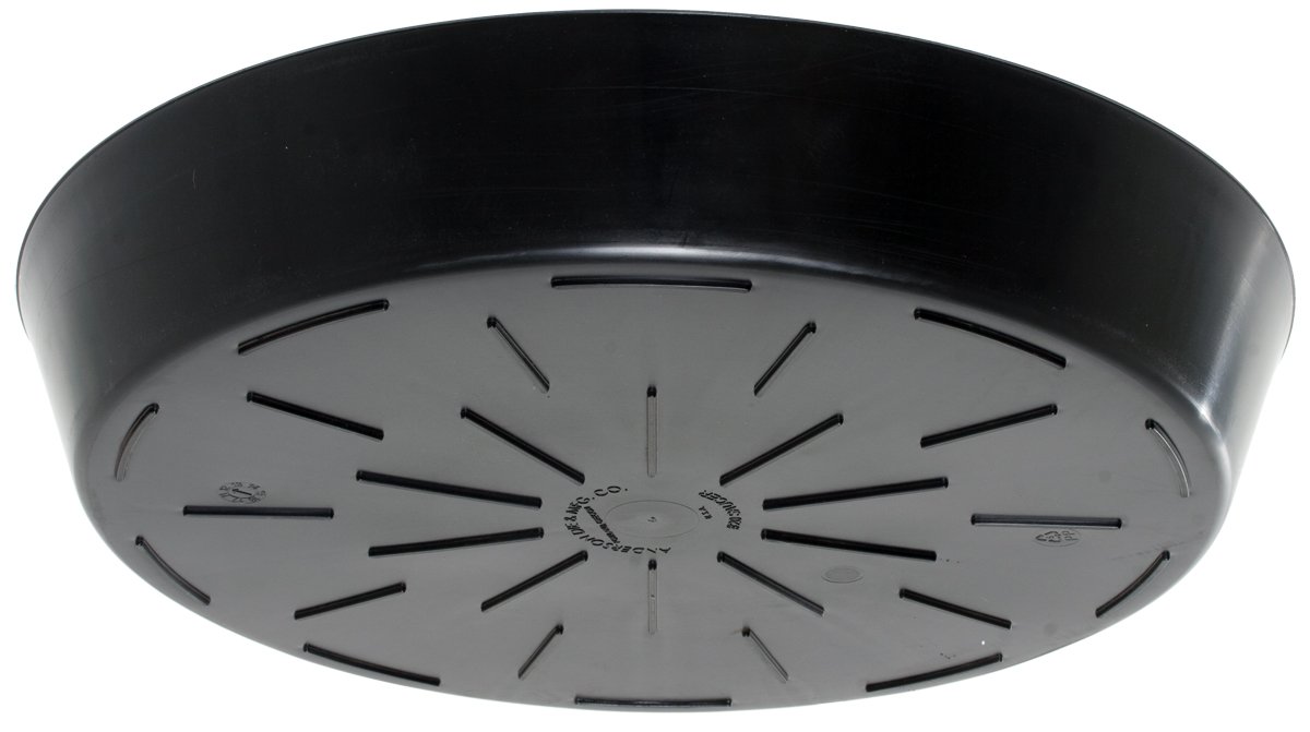 Hydrofarm HGS25PB - Platillos para Plantas (tamaño Grande, 25 Unidades), Color Negro