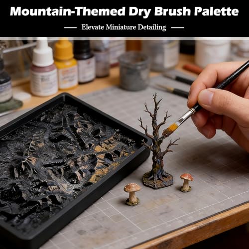Image of Fuyoooo Dry Brush Palette for Miniature Painting,Mountain