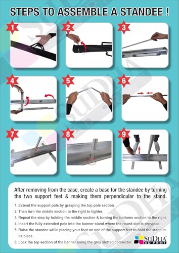 Image of Aluminium Roll up Banner Standee (Without Flex) | 6 ft x 3 ft | Silver Color | Ideal for Advertising, Trade Show, Marketing Activities, Exhibitions, Events and Occasion. (Pack of 2)