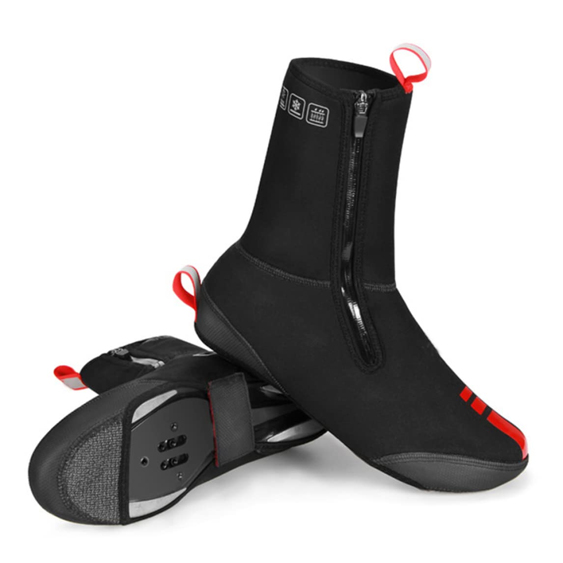 Cubrezapatillas de ciclismo impermeables con forro polar protector térmico 8