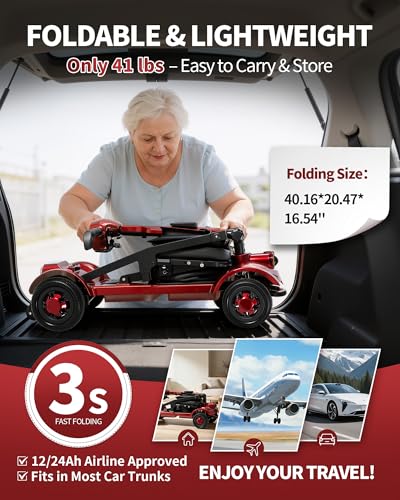 Ecomobi Lightweight Foldable Mobility Scooter