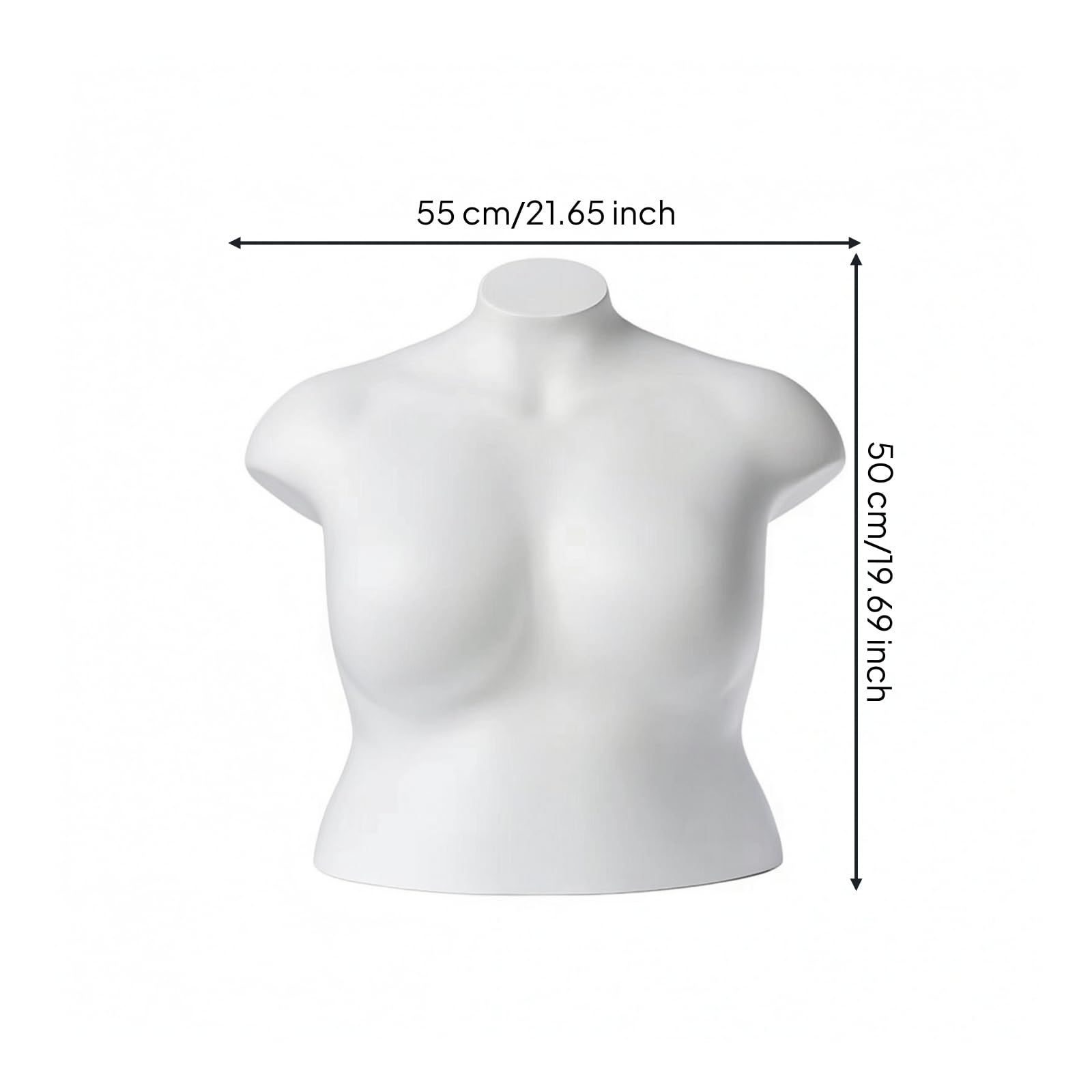 Manichino Busto Donna Opaco Manichino Donna Professionale Busto per Sartoria Femminile per Negozi, Operatori di Fotografia, Studio Fotografico , Grande