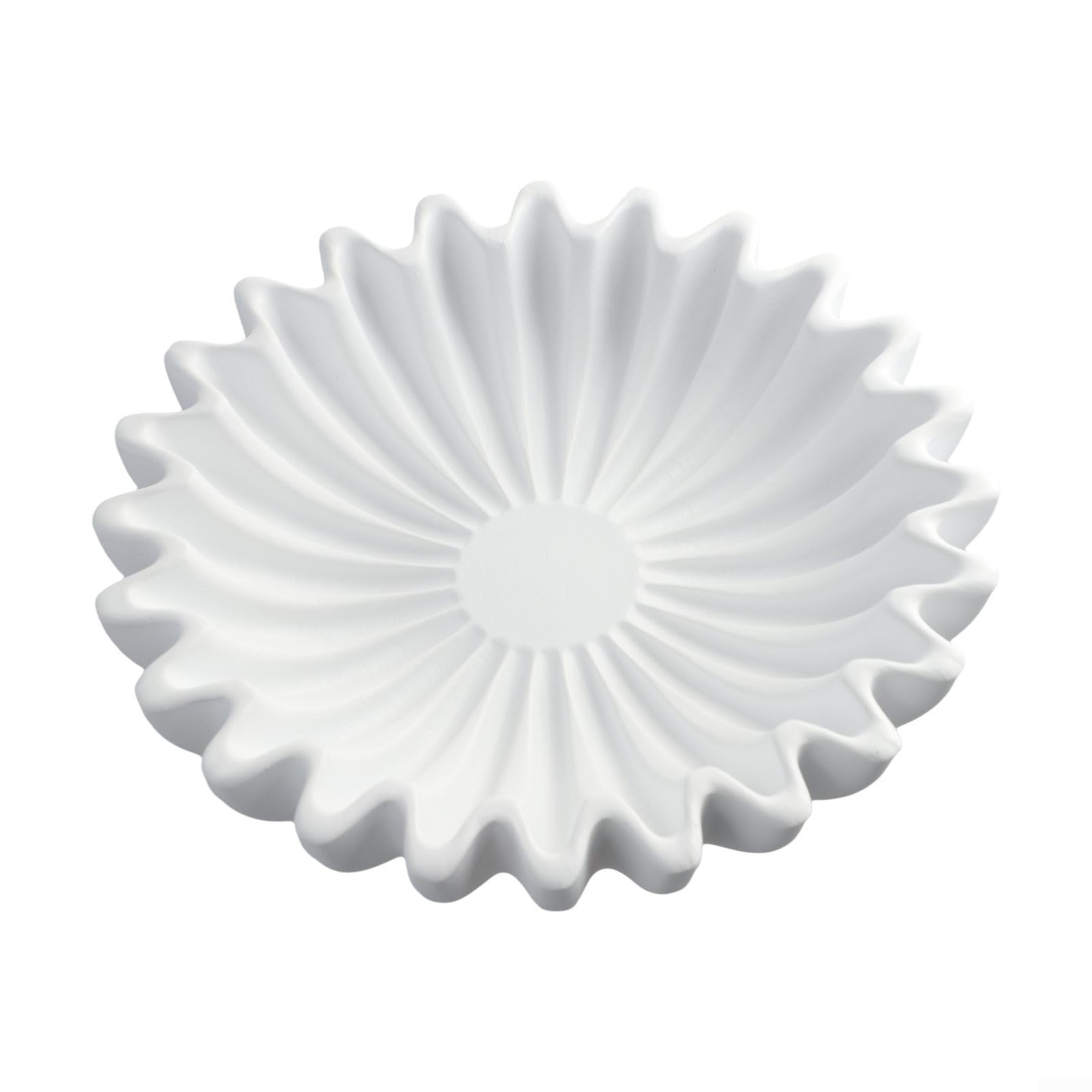 Bol décoratif en résine vide poche blanc pour table basse de salon