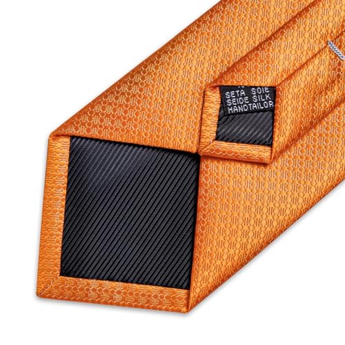 Image of DiBanGu Mens Tie Silk Plaid Striped Necktie and Pocket Square Cufflinks Tie Clip Set with Gift Box Formal Wedding Party
