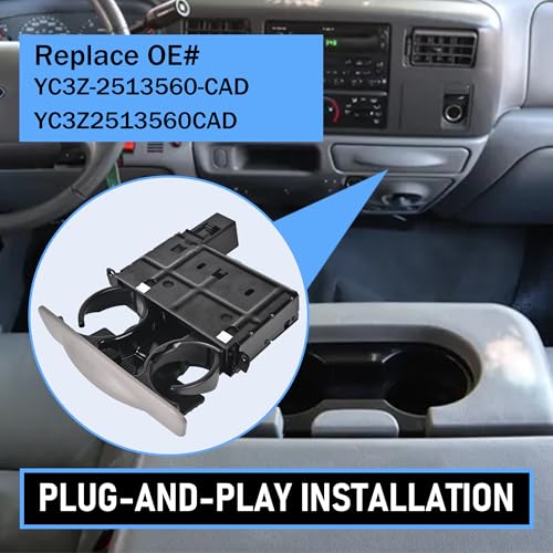 Portavasos para carro compatible con Ford F250 F350 F450 F550 1999-2004 miniatura 4