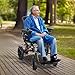 Folding Electric Wheelchair, Intelligent Power 12 Miles Portable Motorized Wheelchair with 500W Motors, Just 22kg Lightweight Foldable Motorized Wheelchairs for Adults, 45cm x 40cm Seat L