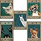 FiveMileBro Bist du am Katchen Katze Bild Poste, Lustiger Spruch poster Toilette Deko, Bathroom Toilet WC Decoration (graue Katze, 20cmx30cm)