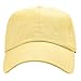 Falari Classic Baseball Cap Dad Hat 100% Cotton Soft Adjustable Size Light Yellow