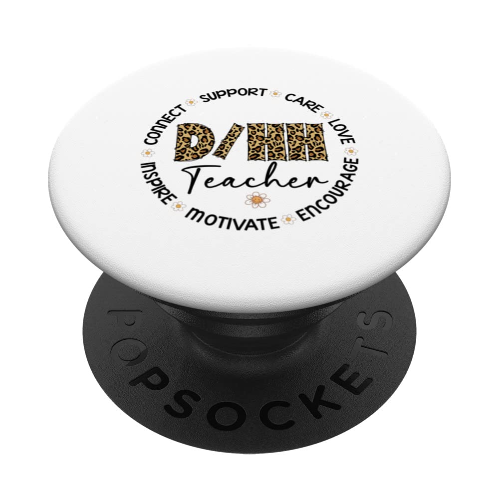 Leopard D/HH Teacher Appreciation Week back to school PopSockets Swappable PopGrip