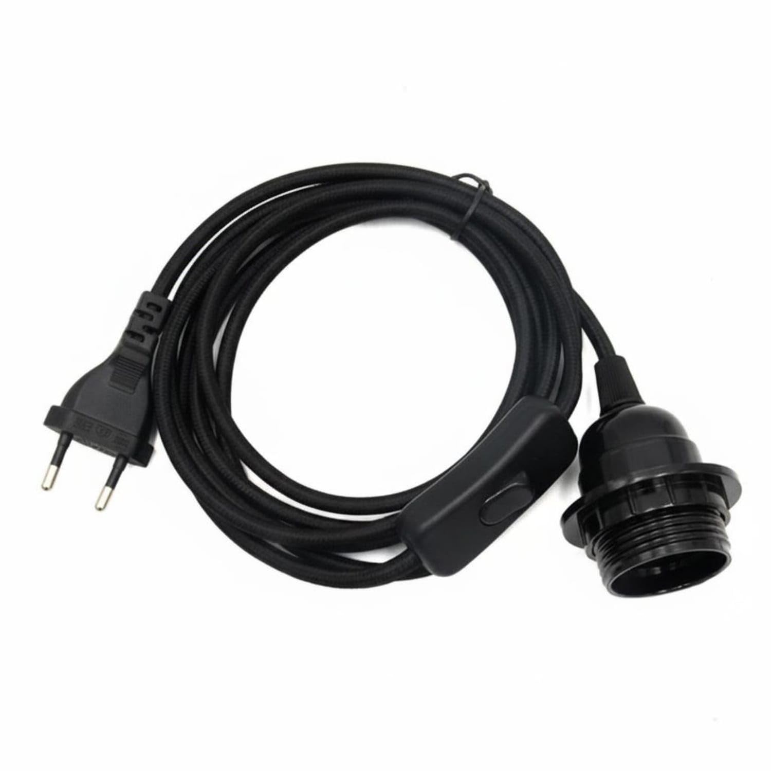 Vintage Design E27 Hanging Light Cord Retardant E26/E27 Light Socket Cord Heat Resistant Braided Textile Lamp Cable for DIY Enthusiasts, Crafters, Wall Sconce Projects, Home Decor, Vde-075-303-e27-image-33