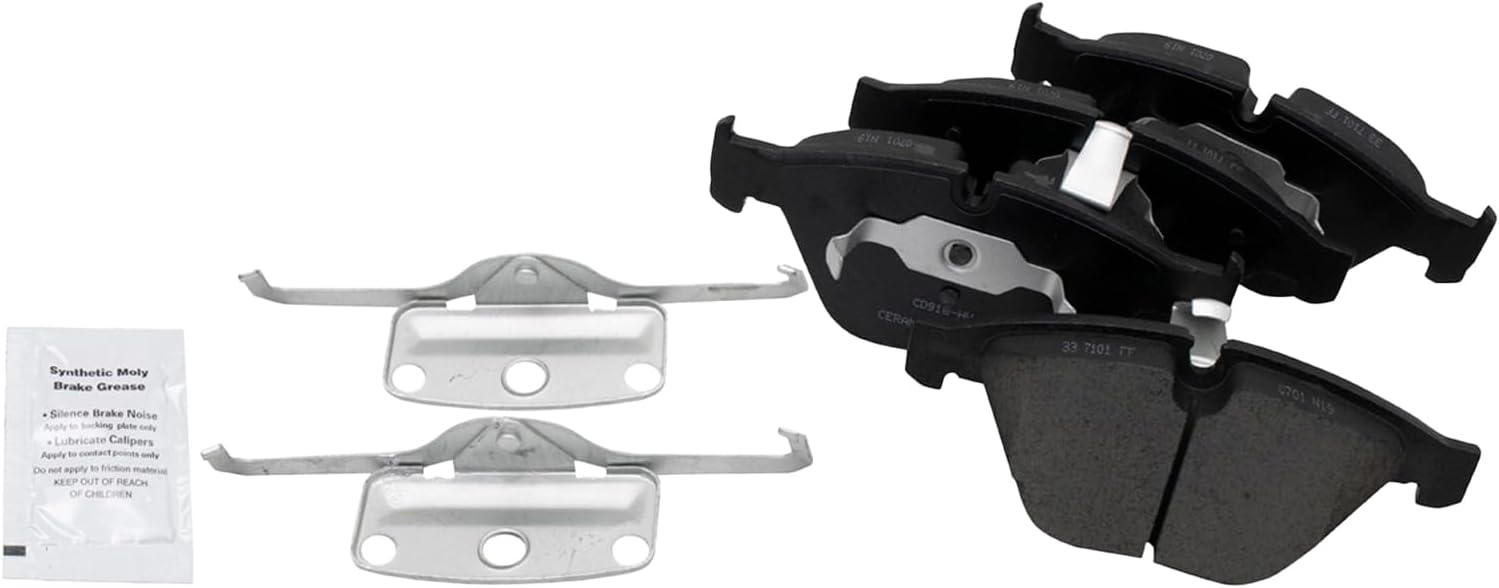 TRQ Front and Rear Brake Pad and Rotor Set Ceramic Vented Rotors Wear Sensor Compatible with 2006-2008 BMW 750i 750Li 760Li 2005-2006 760i
