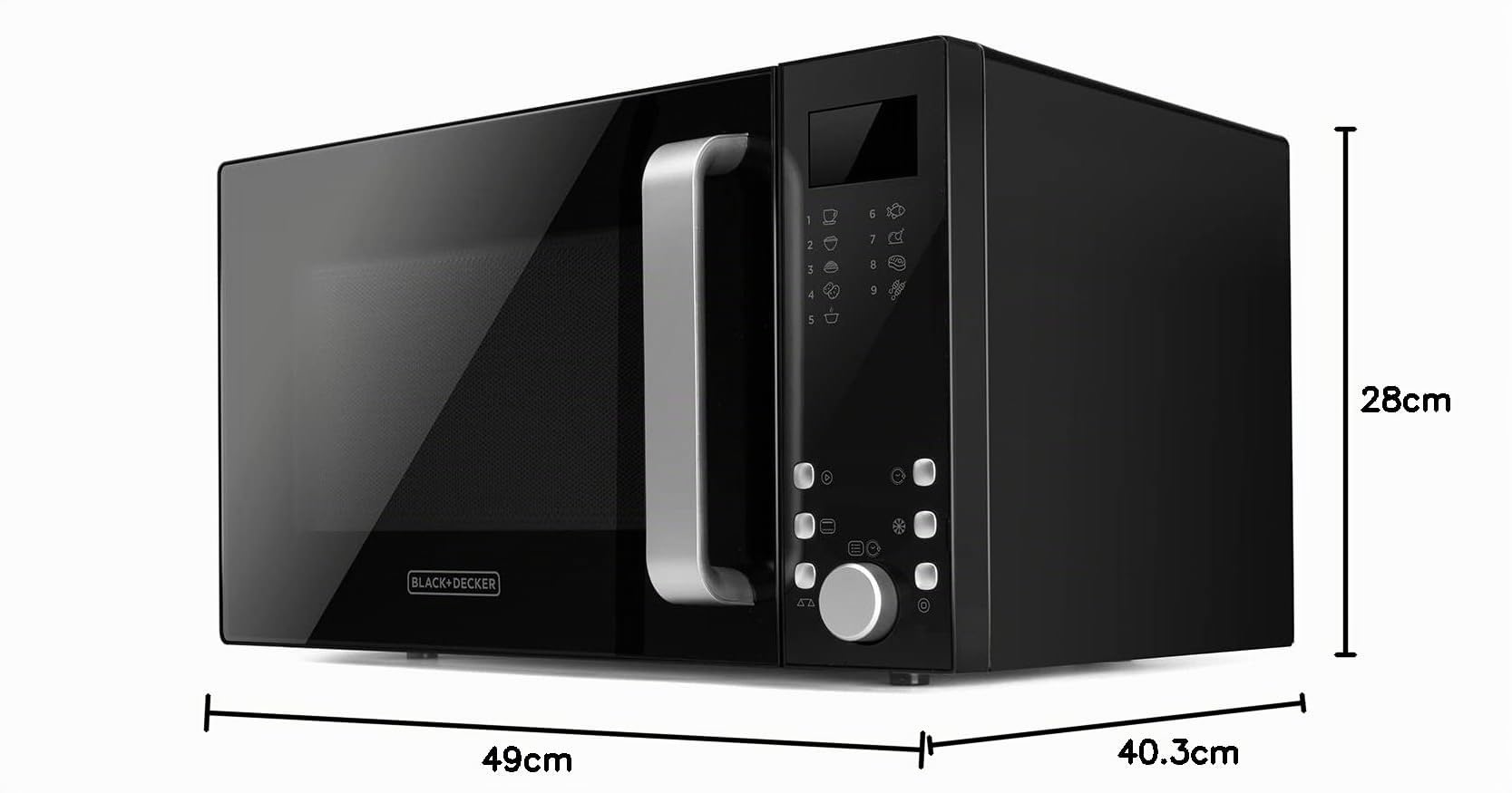 BLACK+DECKER Forno a Microonde, Nero, 23 L