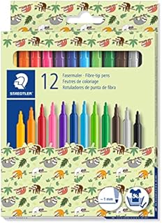 STAEDTLER 325 PMC12 Fibre-Tip Pens Pattern Mix Edition - Assorted Colours (Box of 12)