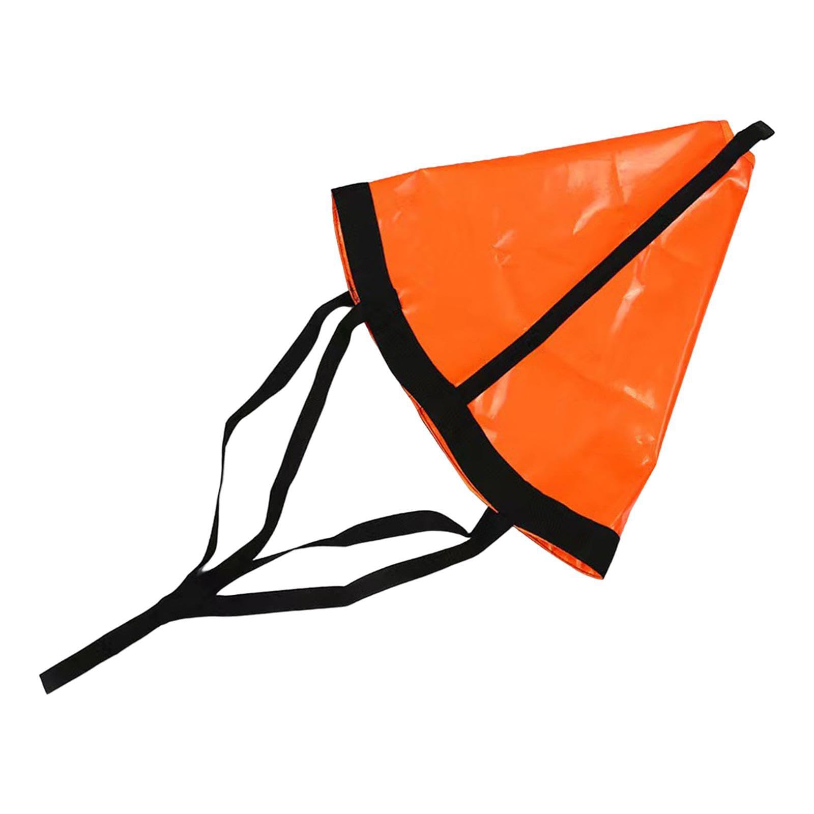 Ancora galleggiante versatile con freno a calzino per barche da pesca, canoa, barche a motore, o kayak. L'ancora galleggiante è realizzata in resistente tessuto di PVC