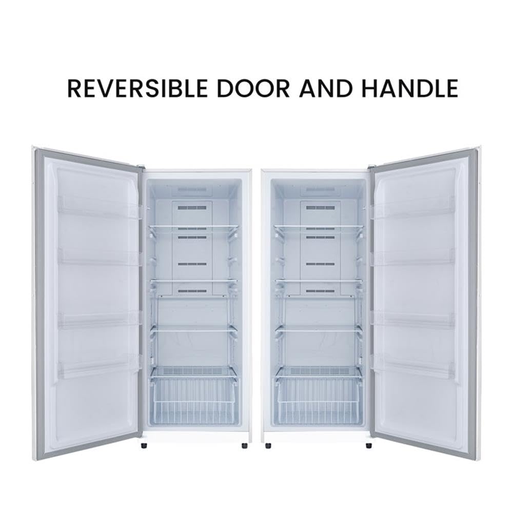 Conserv - 17cf Garage Ready Upright Freezer Convertible Refrigerator 28" Energy Star 110V Reversible - White - View 5 | Fridge.com