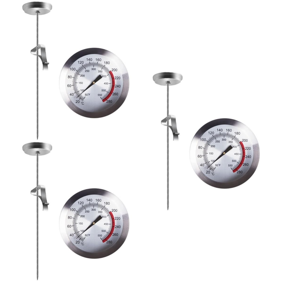 Cabilock 3 Piezas Termómetro Para Olla Frita Termómetro Para Freír Para Hornear Para Cocinar Lectura Instantánea Para Cocinar Carne Barbacoa Tallo Freír