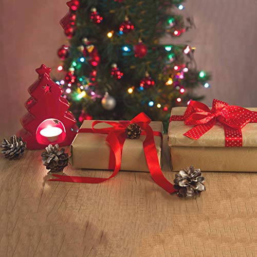 Image of Solid Color Double Faced Red Satin Ribbon 5 /8 inch X 25 Yards, Ribbons Perfect for Crafts, Wedding Decor, Bows Bouquet, Sewing, Christmas Gift Wrapping