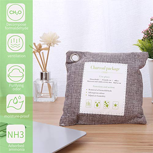 duoledaeu Luchtzuiverende Zak Bamboe Geactiveerde Houtskool Natuurlijke Luchtverfrisser Luchtzuiverende Deodorizer… - Image 5