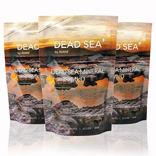 Avani Classics Dead Sea Mineral Mud | Rich In Magnesium, Potassium, Calcium & Bromide | Actively Cleanses & Purifies Skin Allowing It To Better Absorb Moisture - 12.2 Oz (3-Pack) #TOP27