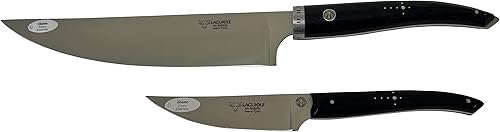 Laguiole en Aubrac Cuisine Gourmet Acero inoxidable totalmente forjado fabricado en Francia Essential Juego de cuchillos de cocina de 2 piezas con