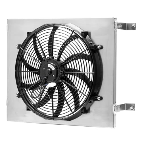 Enignelooc Aluminum Radiator Shroud Fan For 1963-1969 DODGE CHARGER/PLYMOUTH BELVEDERE FURY CC1635 Radiator Automotive Replacement Cooling Fans