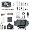 Gym Bag Backpack Mens Weekend Travel Bag with Shoes, Wet Compartments and Toiletry Bag Sports Holdalls Womens with Shoulder Strap and Trolley Sleeve, Grey #5