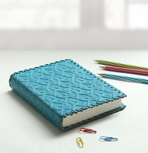 Journal de voyage compact en cuir Store Indya carnet 7X5 bleu nomade