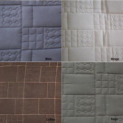 JABA 3 Pcs King Size/Sage Green Color Suede Quilted Bedspreads Set with Luxurious Suede Top Fabric/Top