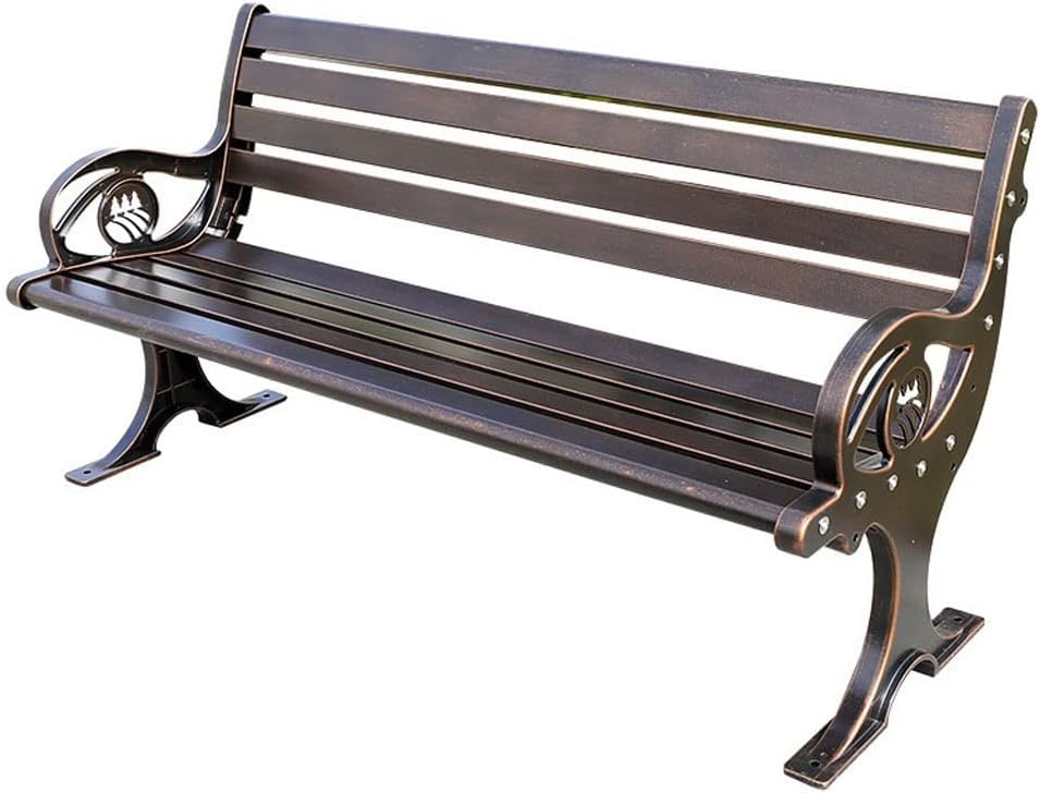 Park Benches Park Chair Outdoor Bench Scenic Square Chair Community Garden Leisure Chair Cast Aluminum Iron Art Outdoor Backrest Bench Outdoor Benches(C)