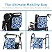 NOVA Medical Products NOVA Walker Bag, Large Carry Bag with 3 Front Pockets for All Walkers, Aloha Blue, 1 Count