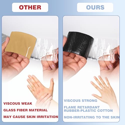 WBCBEC 1 Roll Pipe Insulation Wrap 2.4" Wide X 32.8 Ft Outdoor Foam and Foil Pipe Wrap Insulation Tape Self Adhesive for Winter Freeze Protection Insulation Wrap for Cold Hot Water Pipes - Image 5