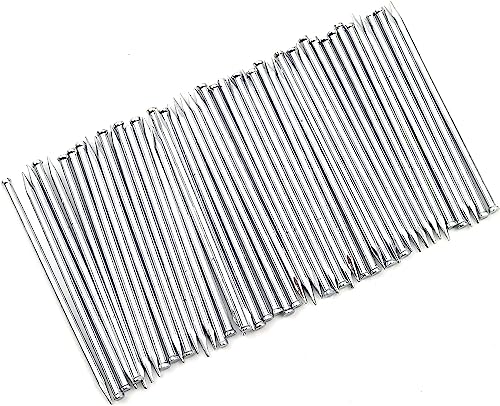 Design61 100x Stahlstifte Stahlnägel Sockelleistenstifte Nagel 1,4 x 35 mm Flachkopf Senkkopf VERZINKT