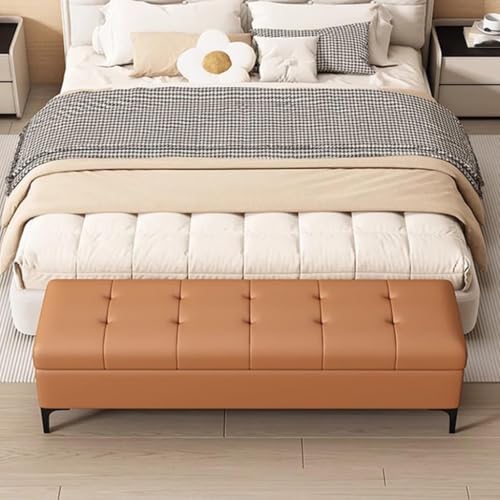 Repose-pieds ottoman rectangulaire similicuir banc de lit - 4