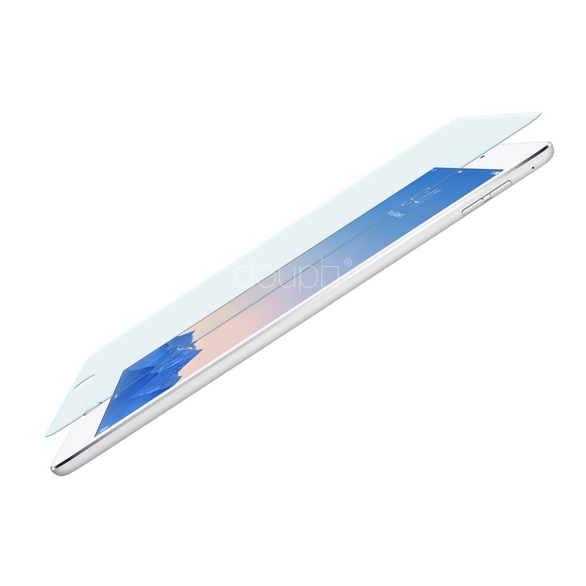 doupi Screen Protector for iPad Pro 9.7" / iPad 2017/2018 / iPad Air 1 / Air 2, Premium 9H HD Tempered Glass 3D Touch Retina Crystal Clear Armored Anti Scratch Protective Display Guard
