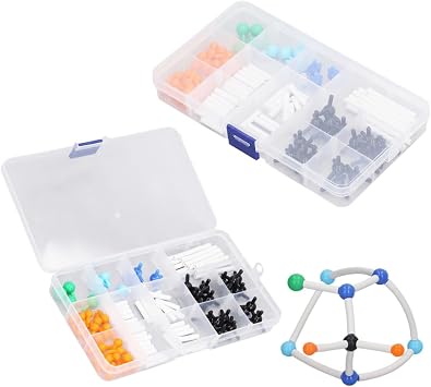 2set Molecular Model Kit, Chemistry Set for Organic and Inorganic Chemistry Vibrant Color 3D Educational Micro Molecular Structures Model