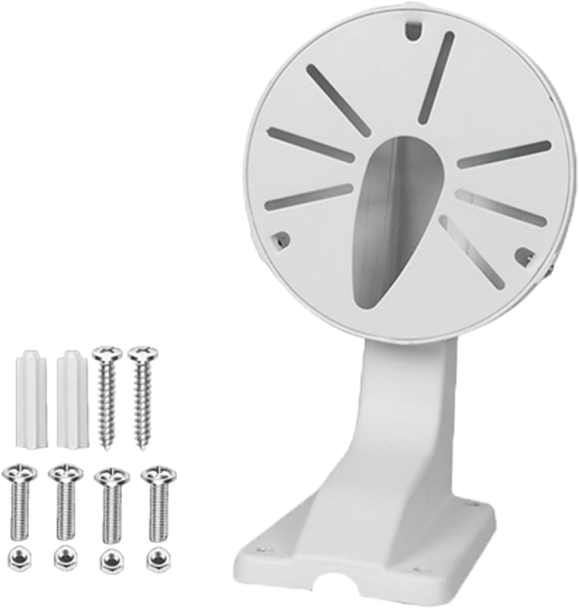 Universal Security Camera Mount Bracket, Indoor Outdoor Wall Bracket for Dome IP Camera Mounting, Including Installation Screws (Model J)