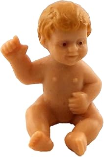 Dollhouse Rubber Baby Doll Sitting Down Miniature People Nursery Accessory
