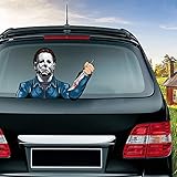 MIYSNEIRN Rear Window Wiper Decal Halloween Masked Killer Michael Myers Waving Wiper Sticker 3D...