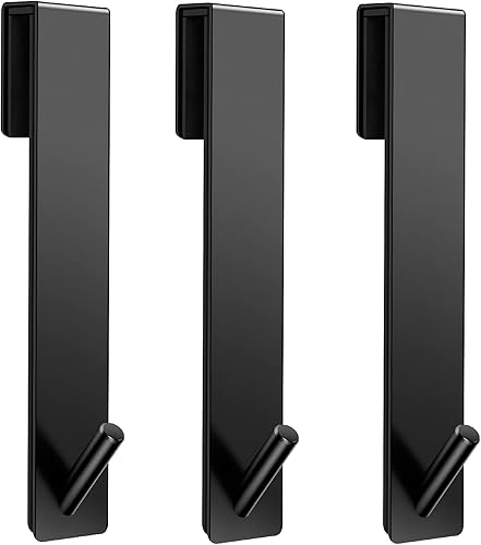 Miniatura 39 de Ganchos para puerta de ducha (7.5 pulgadas), ganchos extendidos sobre la puerta para puerta de ducha de vidrio sin marco, ganchos de acero