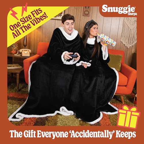 Image of Snuggie The Original Wearable Blanket With Sleeves & Pockets | Cozy Oversized Throw for Adult Men & Women | One Size, 71x54