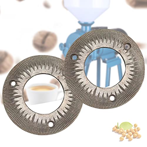 Image of 2PCS Grinding Sheets for 3000W 110V Electric Grain Mill Heavy Duty Commercial Grain Grinder Machine Feed Grain Mills Grain Dry Feed Flour Mills Cereals Grinder Rice Corn Grain Coffee Wheat with Funnel