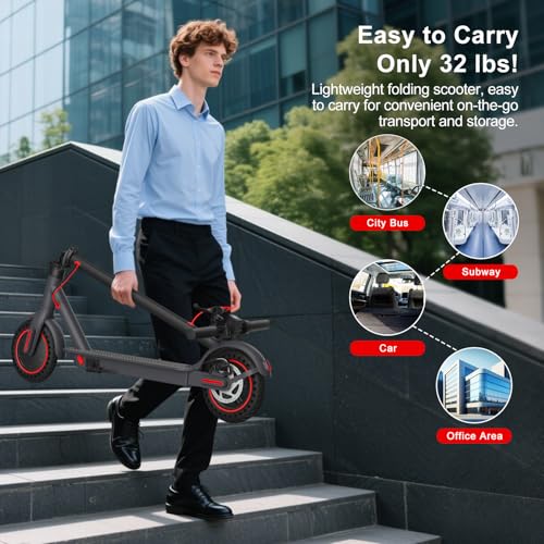 Image of Electric Scooter Adult, 500W Powerful Power, 8.5 inch Solid Tire, 18 /19 MPH