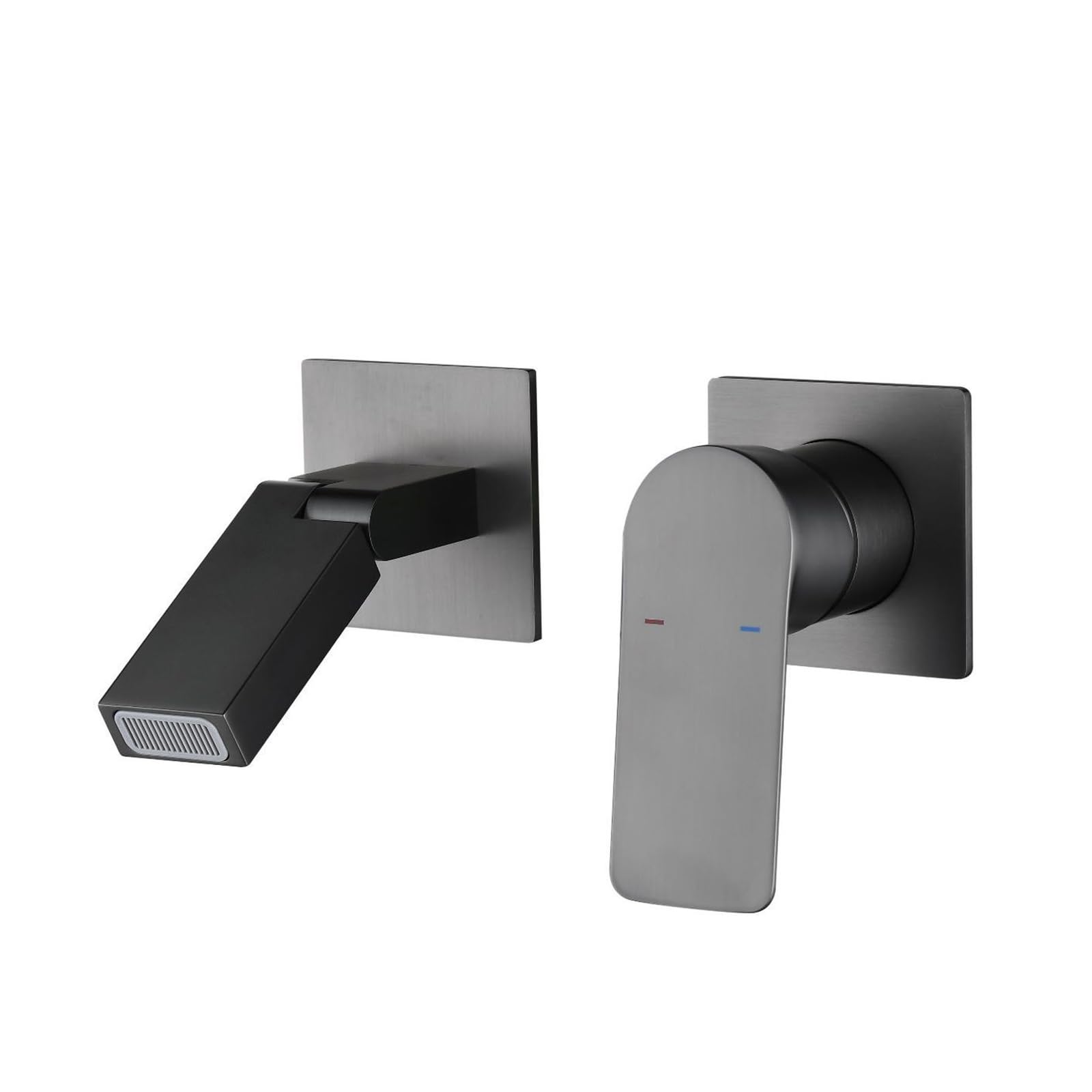 Robinet encastré cascade JRUIA mitigeur gris eau chaude et froide