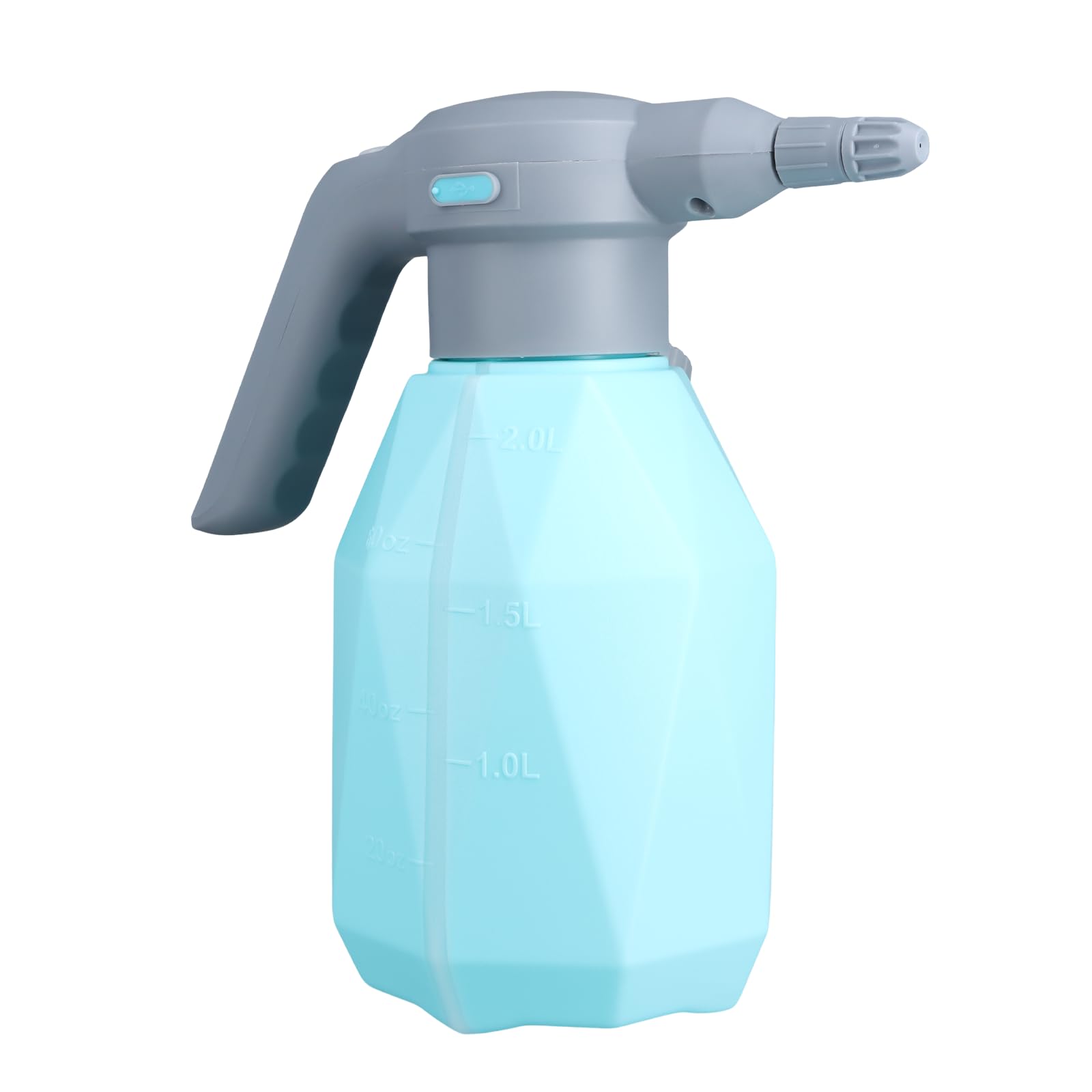 Spruzzatore elettrico da 2 l/0,5 galloni, spruzzatore a pressione ricaricabile con ugello regolabile, flacone a pompa a batteria per la cura delle piante, pulizia auto e giardinaggio